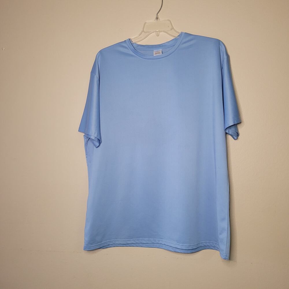 Comfortable Men's 3XL Light Blue Crewneck T-Shirt
